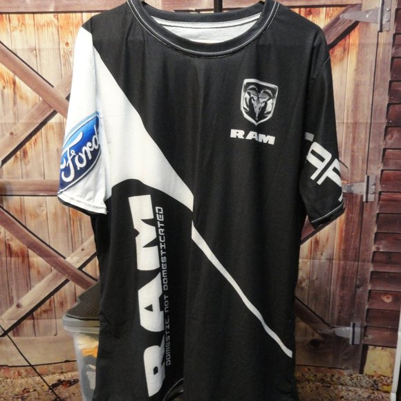 Dodge Ram Domestic,not domesticated Jersey~Ford on Sleeve?~EUC~Dodge Tru… - Picture 1 of 4